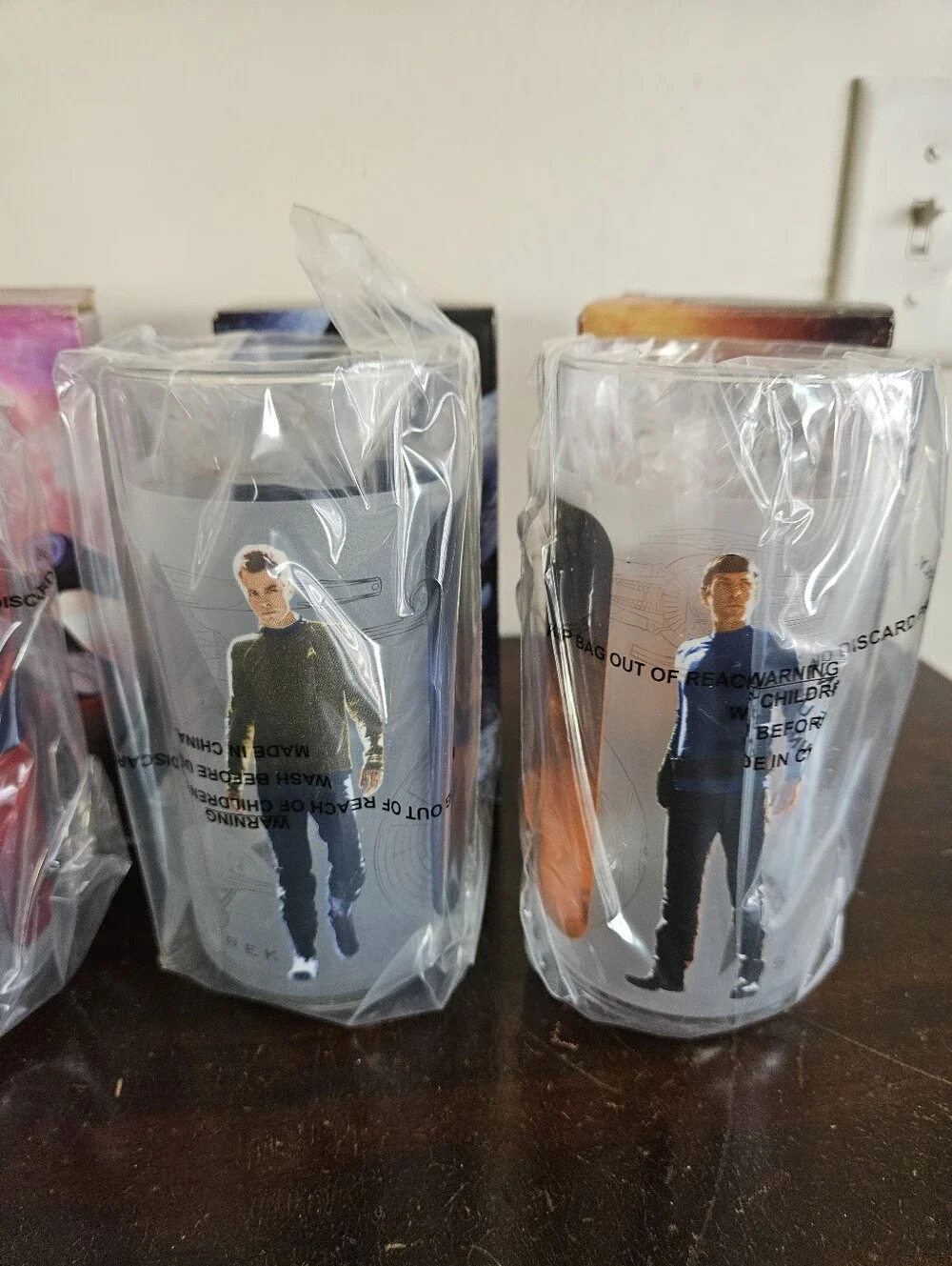 2009 Burger King Star Trek Movie Glasses Complete Set Of 4 Sealed Mint
